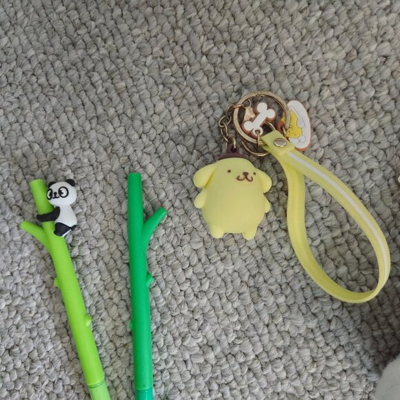NEW Pudding Keychain and Panda Pen Stationary Pompompurin Sanrio  🐼 - Picture 1 of 4